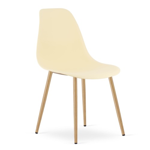 Krzesło Livo kremowe / nogi naturalne x 1