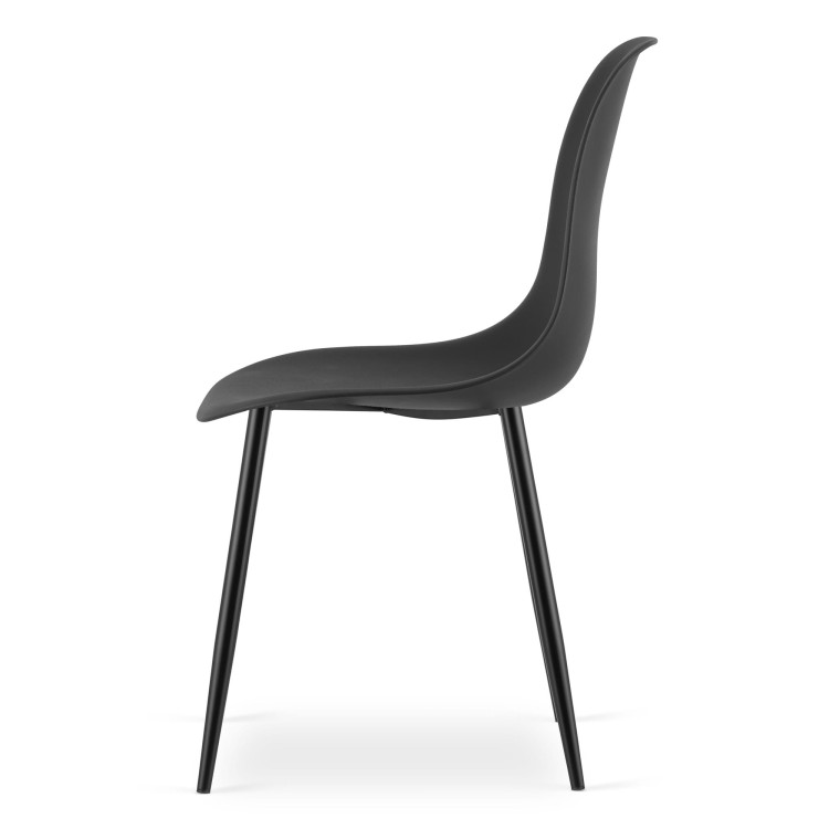 Krzesło Livio czarne / nogi czarne x 1