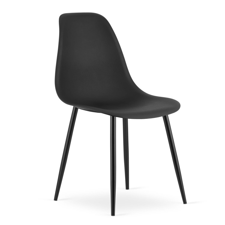 Krzesło Livio czarne / nogi czarne x 1
