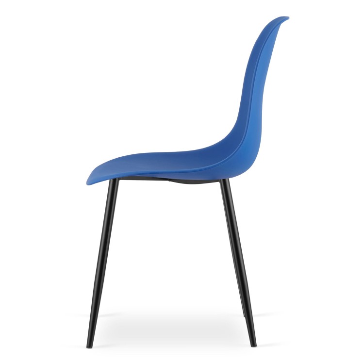 Krzesło Livio niebieskie / nogi czarne x 1
