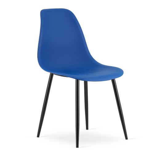 Krzesło Livio niebieskie / nogi czarne x 1