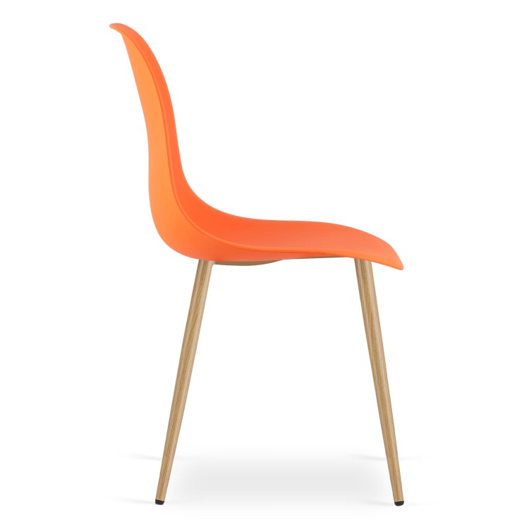 Krzesło Livio pomarańcz / nogi naturalne x 1