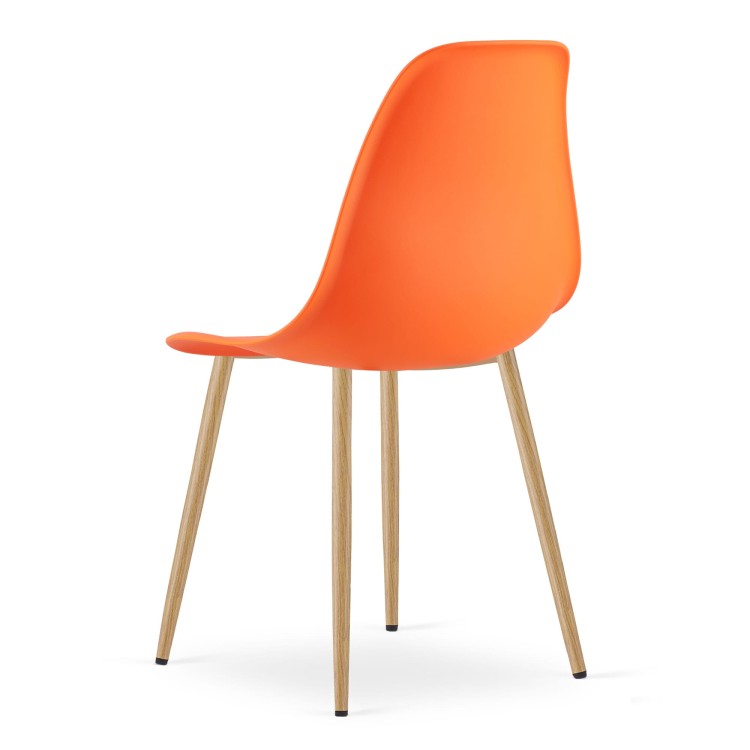Krzesło Livio pomarańcz / nogi naturalne x 1
