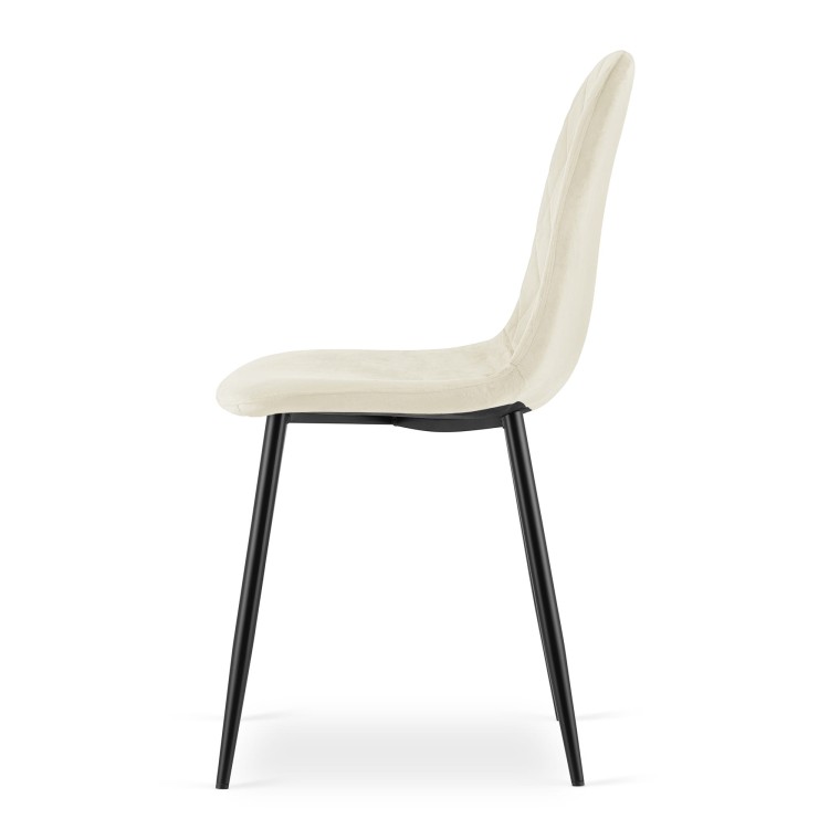 Krzesło LUNARE – beżowy aksamit x 2