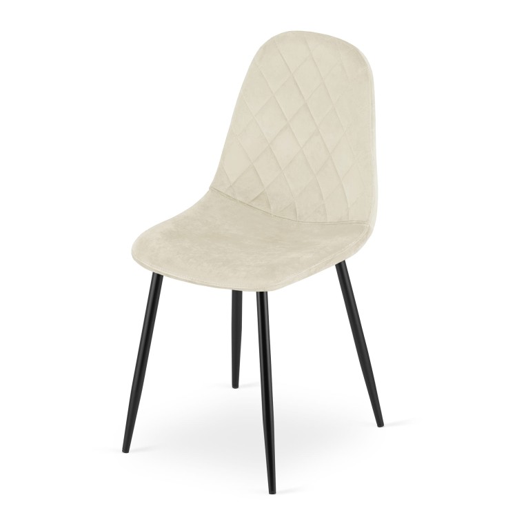 Krzesło LUNARE – beżowy aksamit x 2