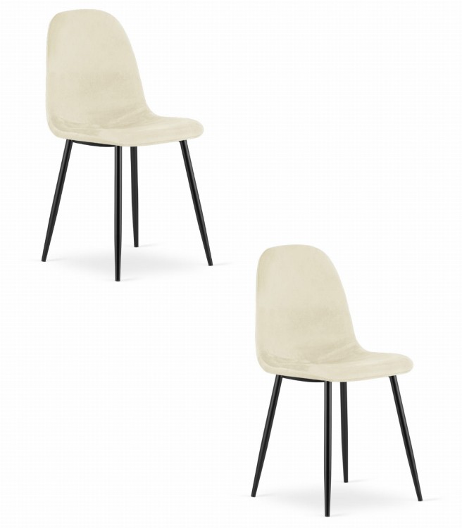 Krzesło COMO - beż aksamit x 2