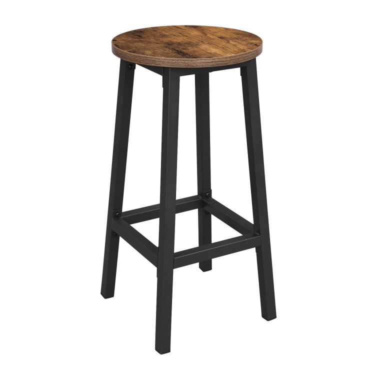 Taboret barowy - rustykalny / nogi czarne