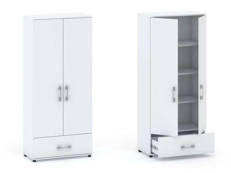 Szafa biurowa NeoOffice G80 - 2 drzwiowa Biała