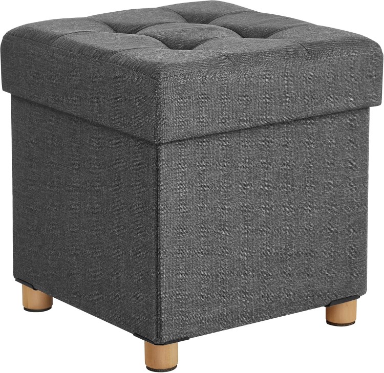 Pufa QUICK-BOX Mini ze Schowkiem Ciemnoszara