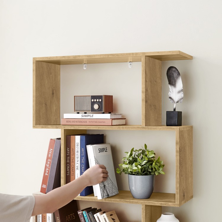 Regał Dąb Artisan do Salonu i Biura – Nowoczesna Biblioteczka na Dokumenty i Książki