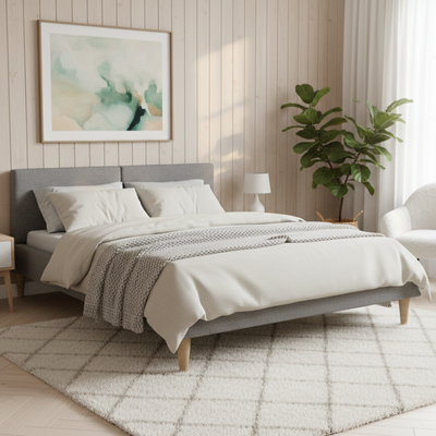 Łóżko tapicerowane 160x200 Comfort Line Szare