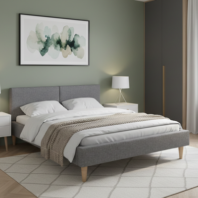 Łóżko tapicerowane 180x200 Comfort Line Szare