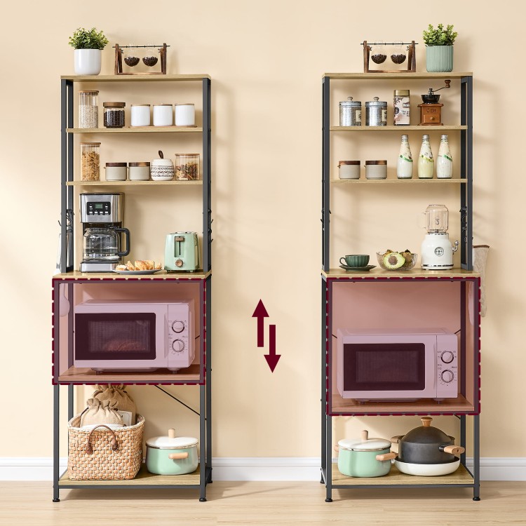 Regał Kuchenny Organizer LOFT 167 cm – Dąb Artisan – Wielopoziomowa Wyspa