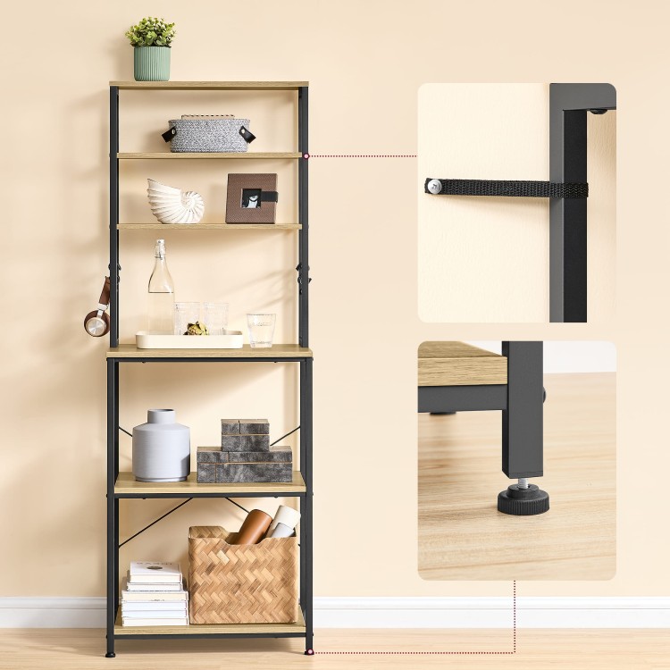 Regał Kuchenny Organizer LOFT 167 cm – Dąb Artisan – Wielopoziomowa Wyspa