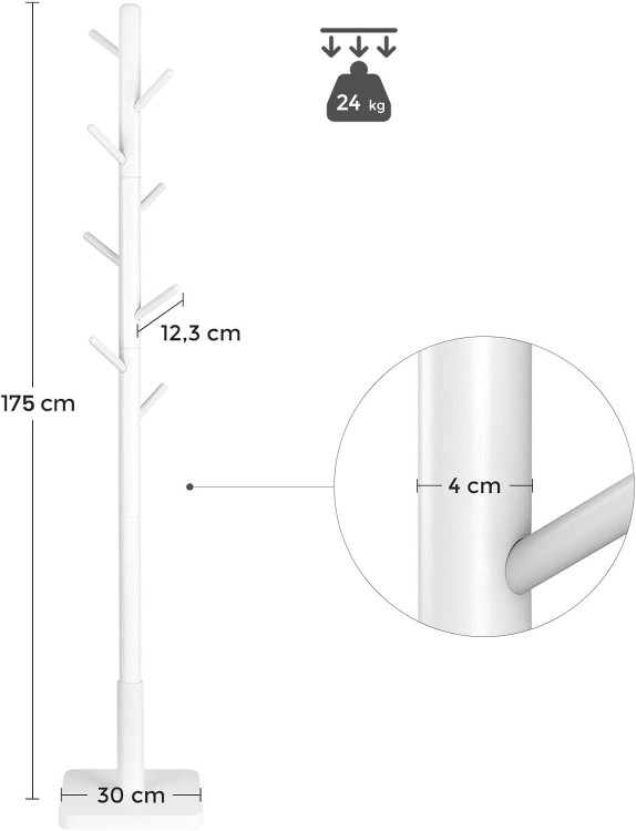 Wieszak Stojący TREE biały
