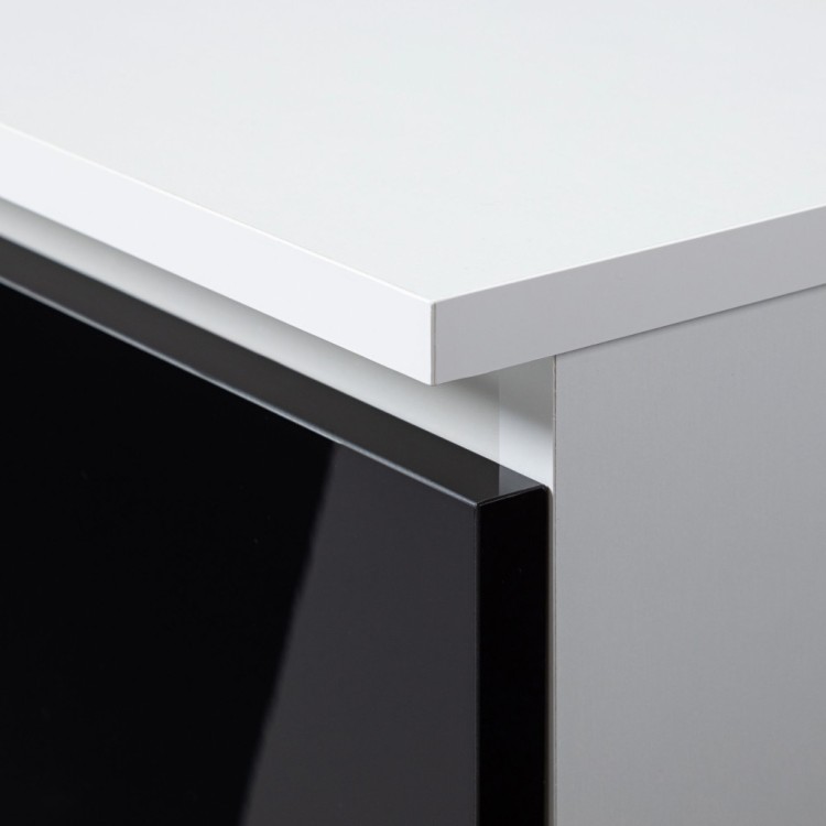 Biurko Modern Desk Dual BIAŁE / CZARNY POŁYSK