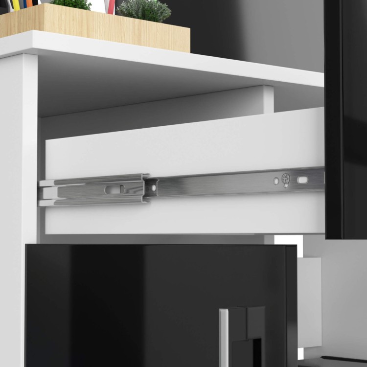 Biurko Modern Desk Dual BIAŁE / CZARNY POŁYSK