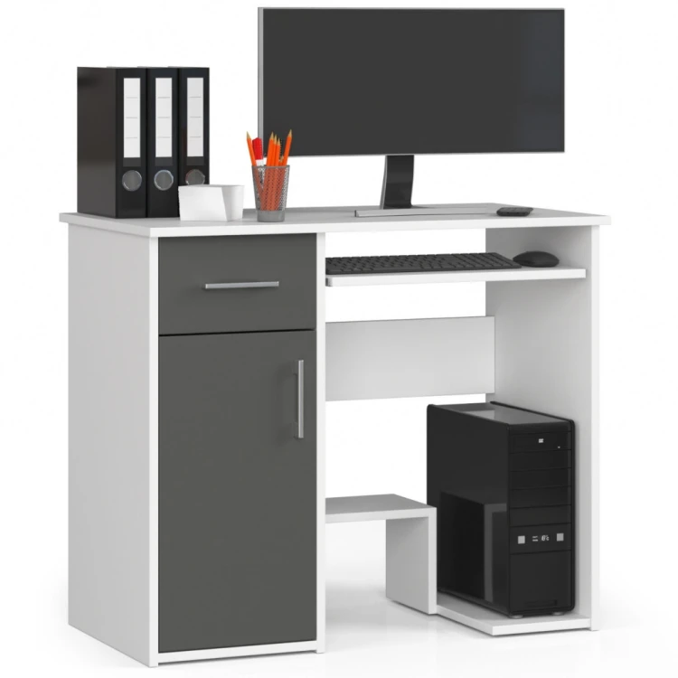 Biurko Modern Desk Dual BIAŁE / SZARY