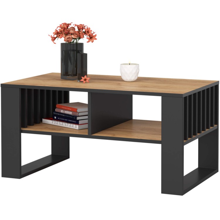 Stolik Kawowy Loft Line Dąb Craft / Czarny
