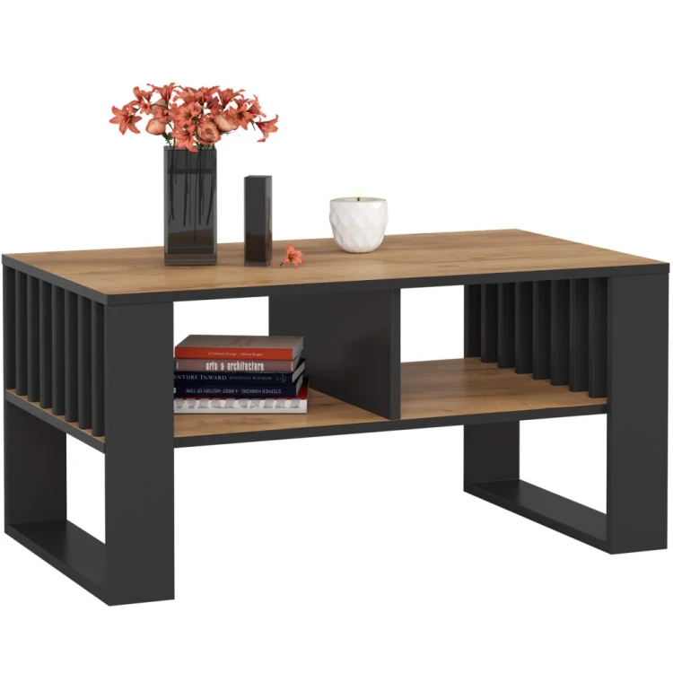 Stolik Kawowy Loft Line Dąb Craft / Czarny