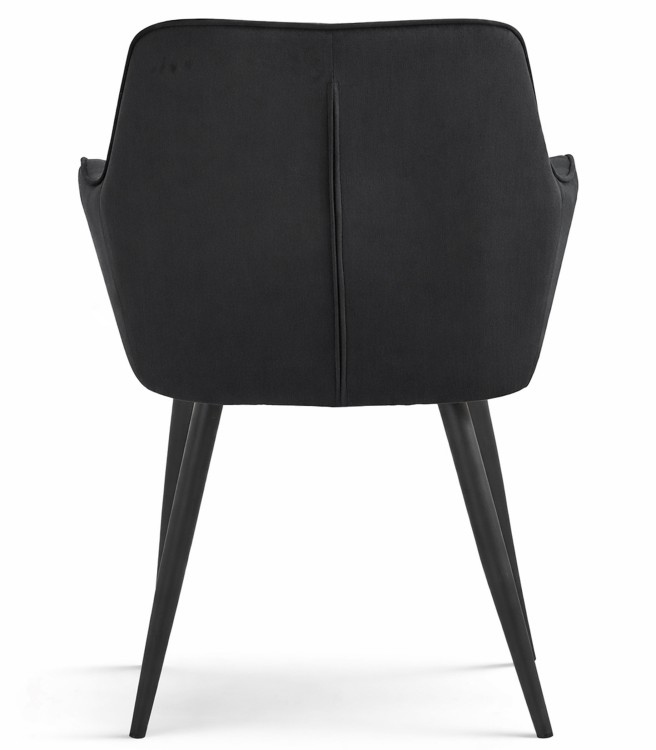 Krzesło Vantix - aksamit czarny / nogi czarne x 1