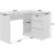Nowoczesne Biurko Narożne 124cm Sonoma / Białe – Prawe z Szufladami Vantix Office