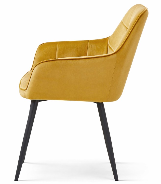 Krzesło Vantix - aksamit curry / nogi czarne x 1