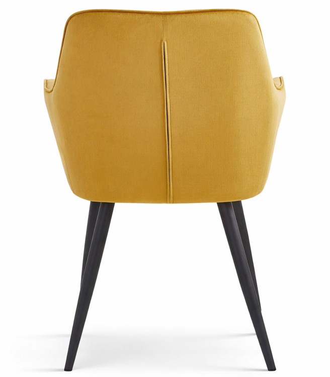Krzesło Vantix - aksamit curry / nogi czarne x 1