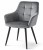 Krzesło Vantix -aksamit szary ciemny / nogi czarne x 1