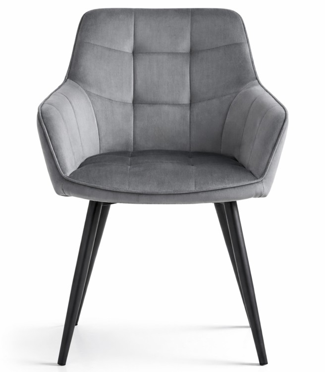 Krzesło Vantix -aksamit szary ciemny / nogi czarne x 1