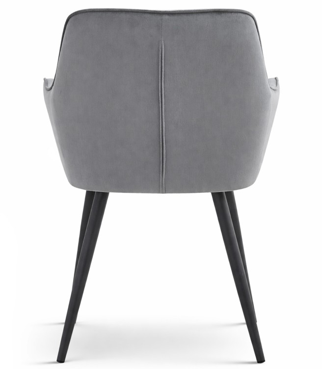 Krzesło Vantix -aksamit szary ciemny / nogi czarne x 1