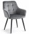 Krzesło Vantix -aksamit szary ciemny / nogi czarne x 1