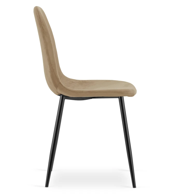 Krzesło Lugo- aksamit brąz / nogi czarne x 1