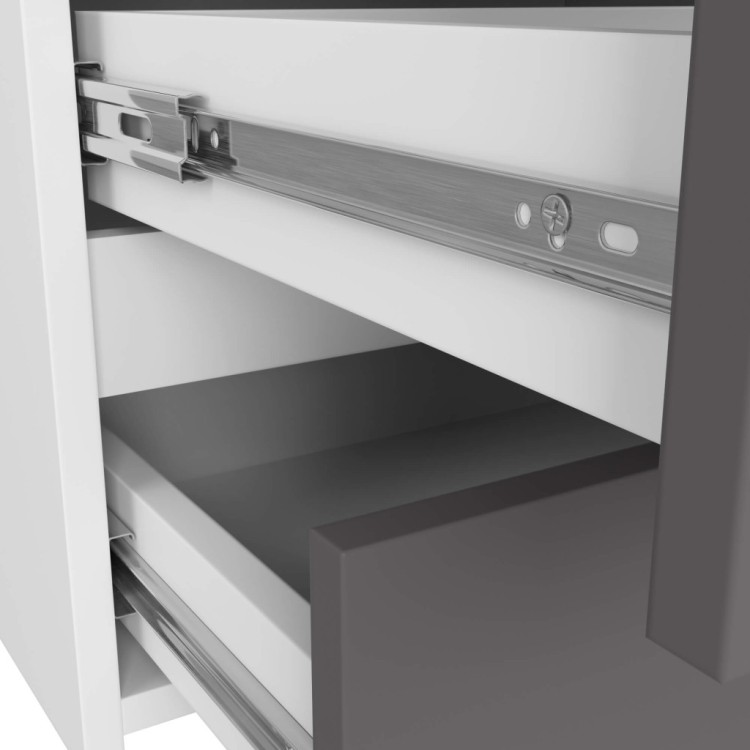 Komoda Forge 100 cm Biała/Szara