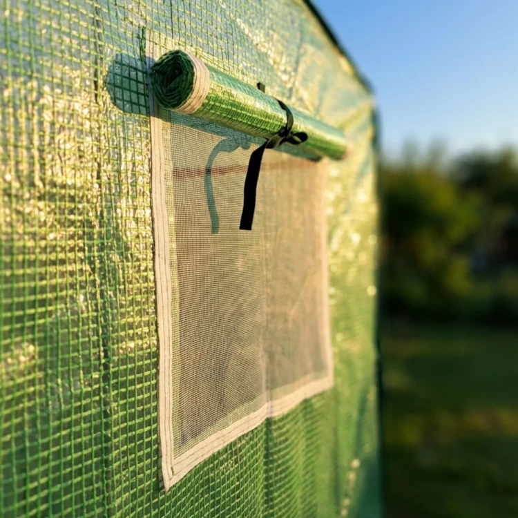 Szklarnia ogrodowa foliowa Flora House 1 drzwi 2 okna Zielona 202x80x170 cm