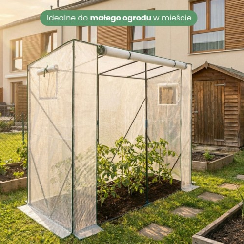 Szklarnia foliowa Compact 202x80x170 cm | Biała folia UV | Model 4ektech Garden