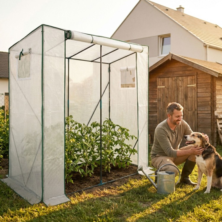 Szklarnia foliowa Compact 202x80x170 cm | Biała folia UV | Model 4ektech Garden