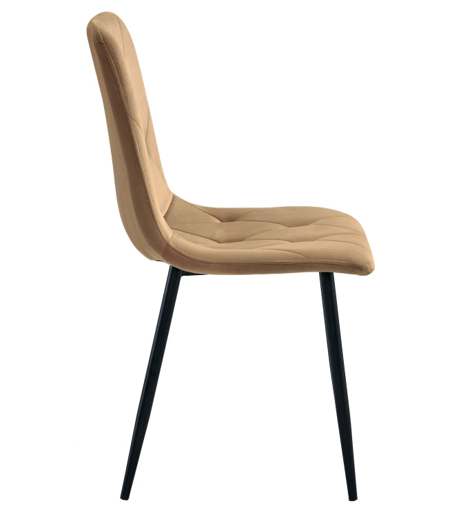 Krzesło LIBRA - aksamit brąz / nogi czarne x 3