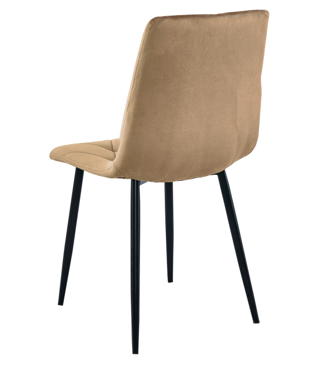 Krzesło LIBRA - aksamit brąz / nogi czarne x 3