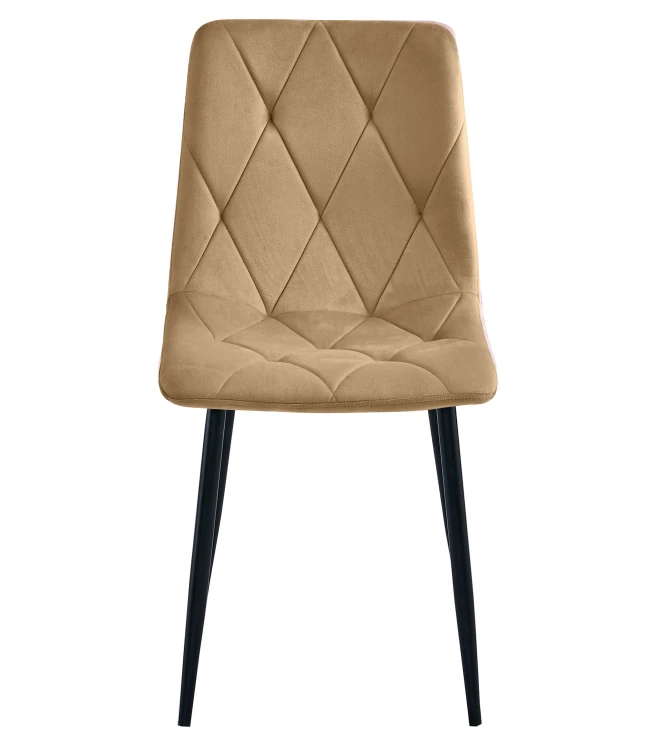 Krzesło LIBRA - aksamit brąz / nogi czarne x 3