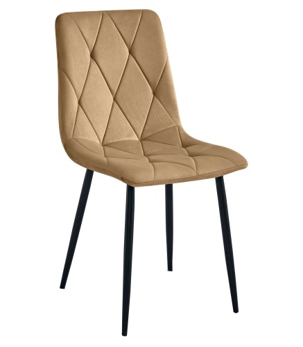 Krzesło LIBRA - aksamit brąz / nogi czarne x 3