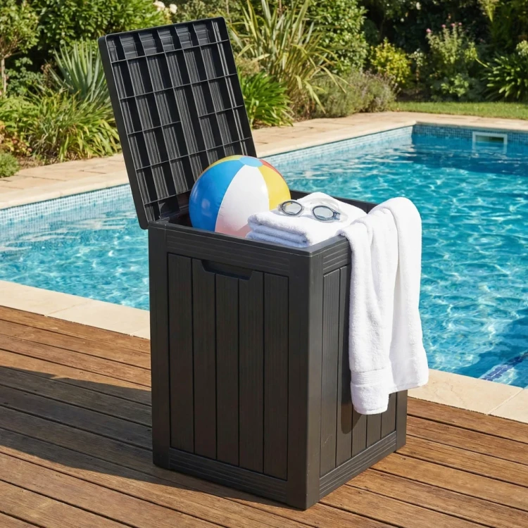 Skrzynia ogrodowa  pojemność 113 litrów Czarna wodoszczelna