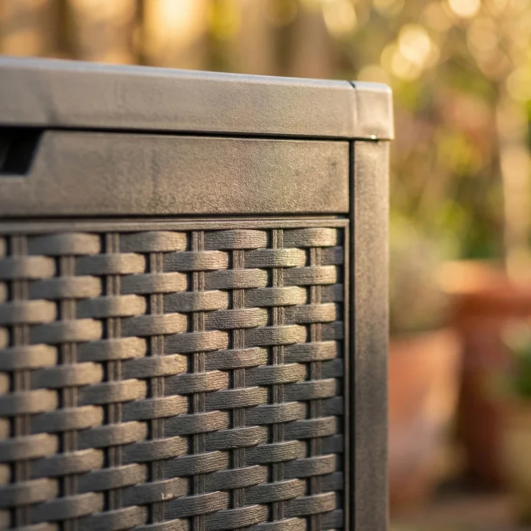 Skrzynia ogrodowa pojemność 340 litrów Czarna wodoszczelna