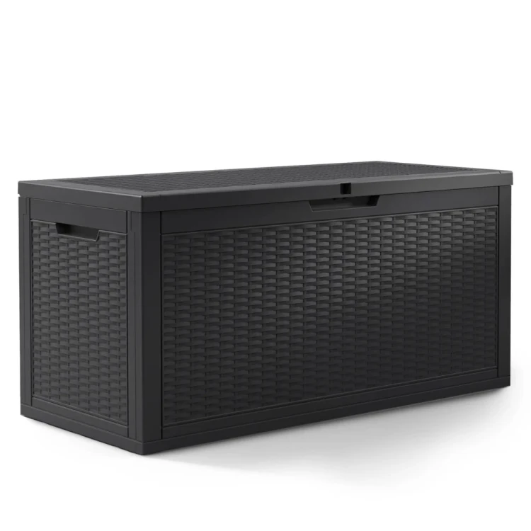 Skrzynia ogrodowa pojemność 340 litrów Czarna wodoszczelna