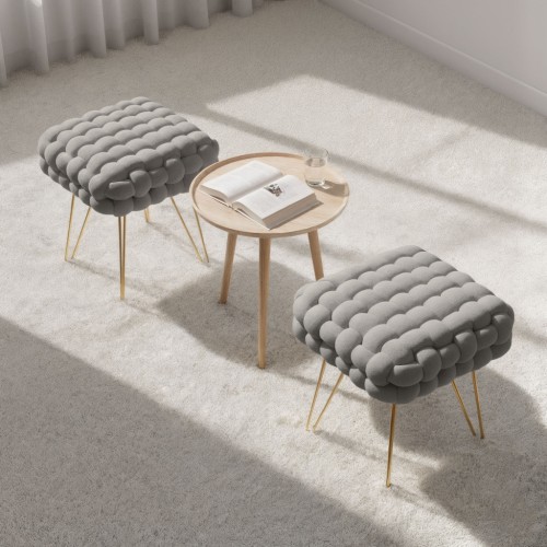 Pufa Cloud Braid Jasny Szary