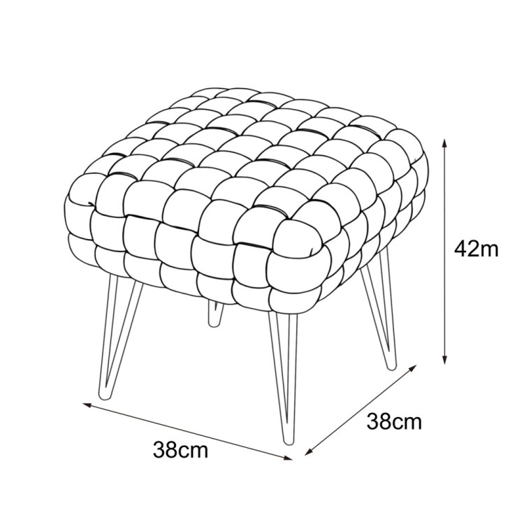 Pufa Cloud Braid Czarna