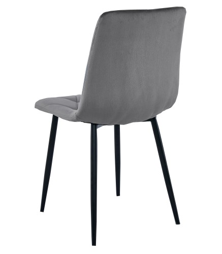 Krzesło LIBRA - aksamit szary ciemny / nogi czarne x 1