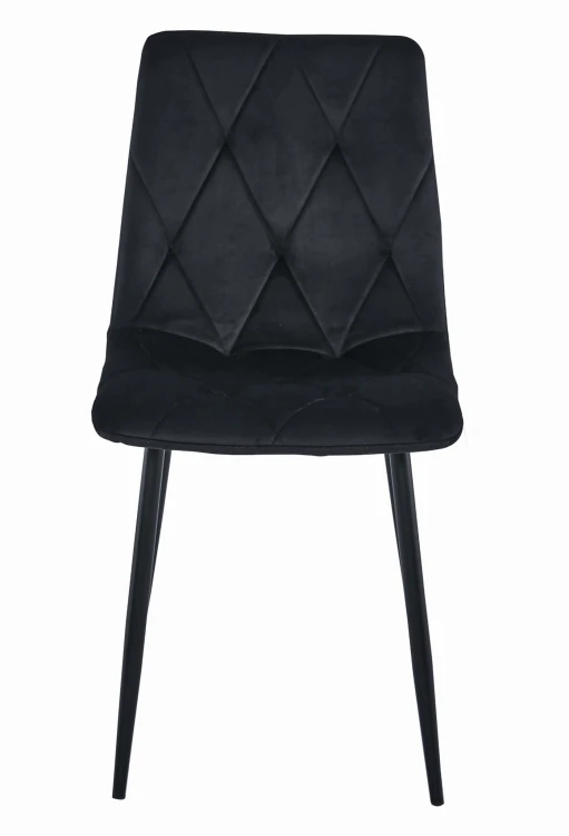 Zestaw Rozkładany stół NP 120-160x80 Artisan nogi czarne + 4 krzesła tapicerowane Libra Czarne
