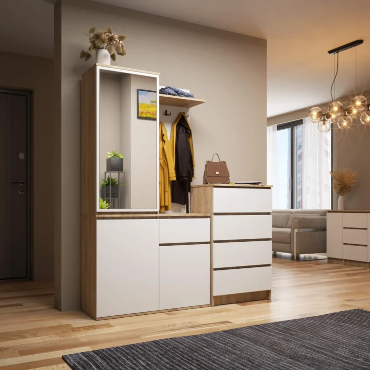 Zestaw Meble Przedpokój MODO Wieszak Szafka Buty