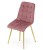 Krzesło Lumi -  aksamit róż ciemny / nogi złote x 4